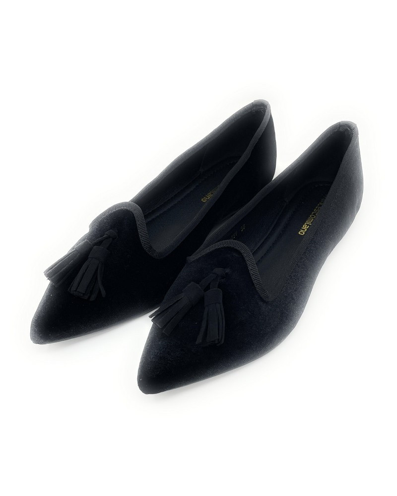 Francesco Milano ballerina in velvet nero A03-25V