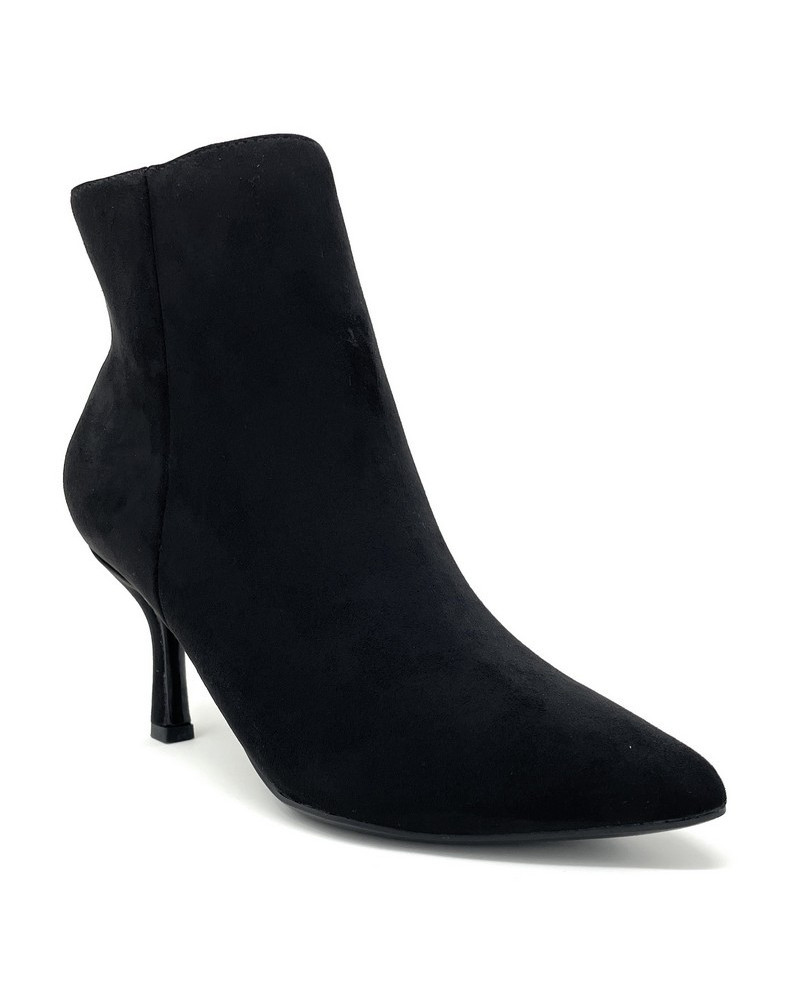 Francesco Milano stivaletti donna in pelle scamosciata nero A08-06C