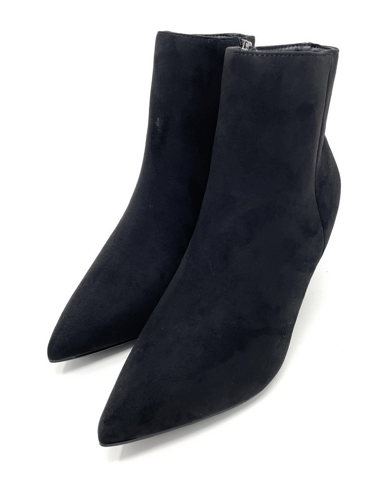 Francesco Milano stivaletti donna in pelle scamosciata nero A08-06C