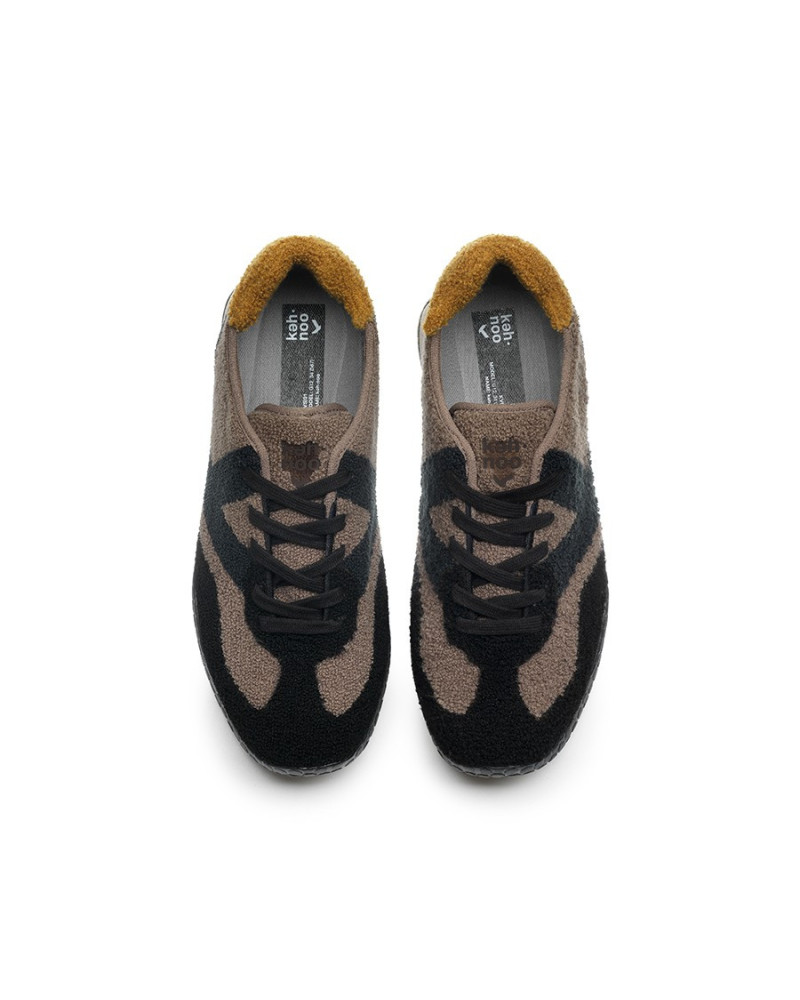 Kehnoo uomo sneakers in tessuto black taupe KM9730