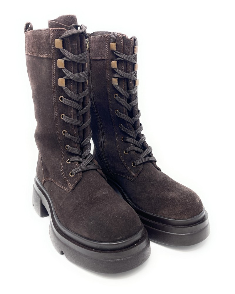 Emanuelle Vee anfibi donna Hero scamosciato brown 809-12