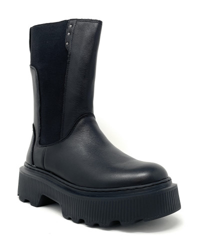 Janet & Janet tronchetti donna in pelle black J-453