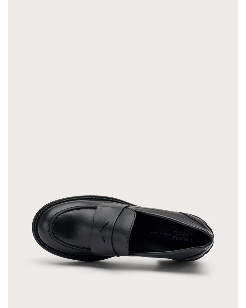 Frau mocassini donna i pelle nero 82L1