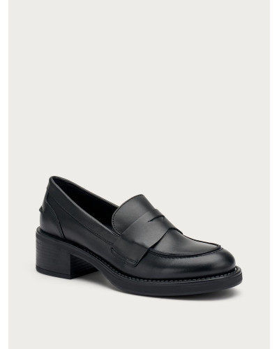 Frau mocassini donna i pelle nero 82L1