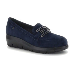 Stonefly mocassini donna Plume 37 in camoscio blue 223083