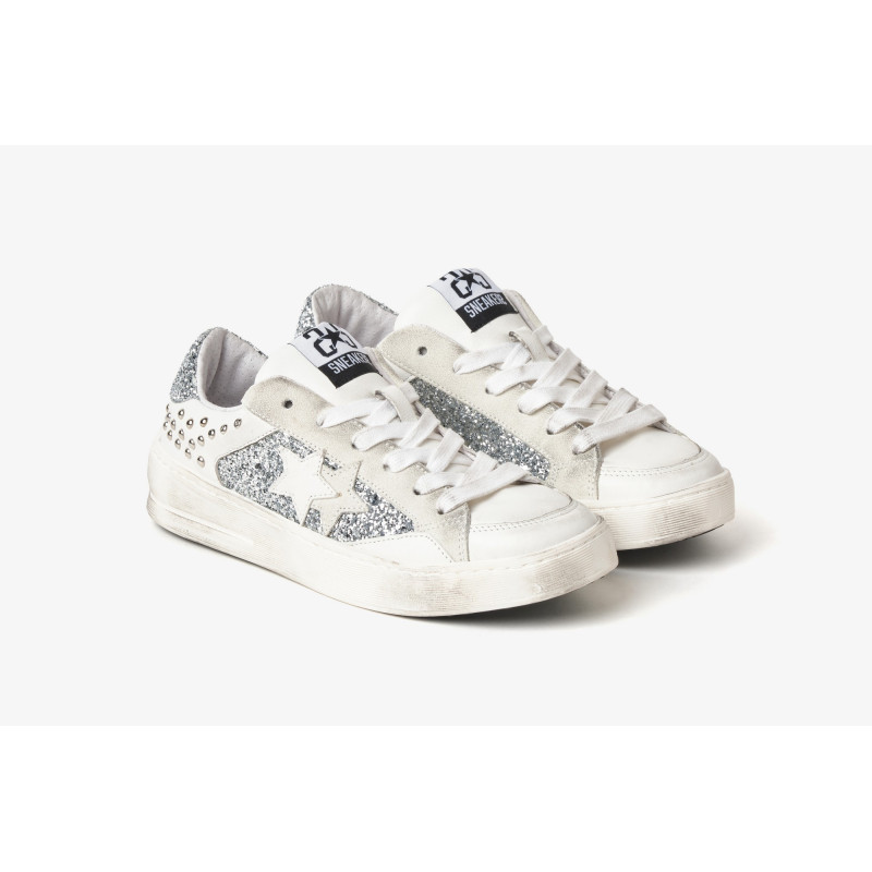 2Star sneakers donna Enjoy star bianco argento 2SD5078 064