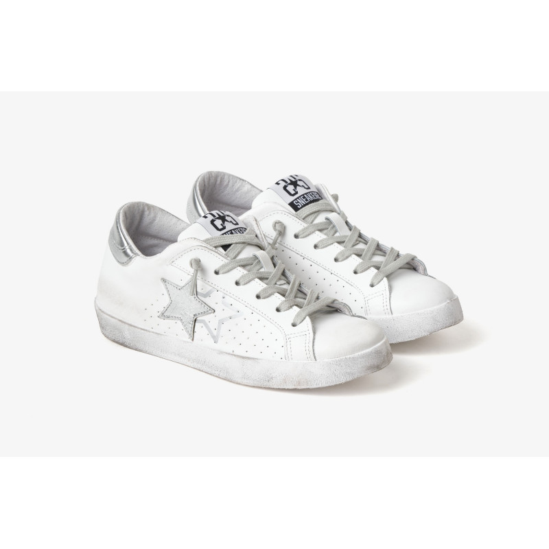 2Star sneakers donna Prime star bianco argento 2SD5103 064