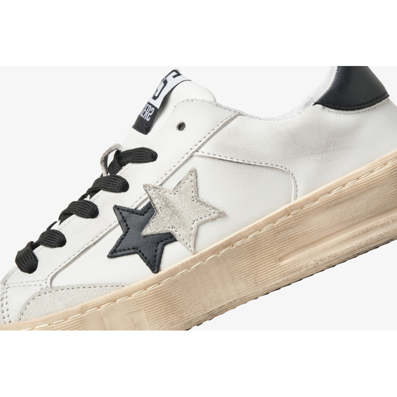 2Star sneakers uomo enjoy star white-black 2SU5072 034