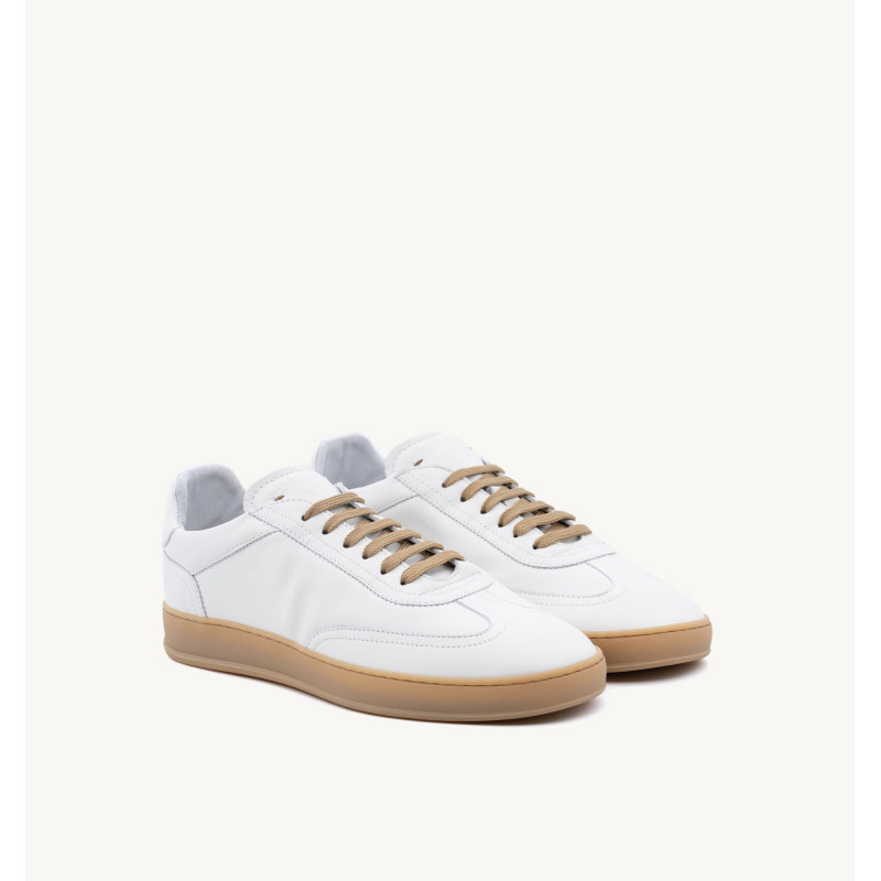 Soldini sneakers donna Akira Vieste in pelle bianco peonia 80000VSL2