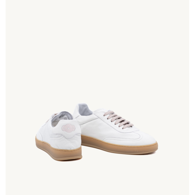 Soldini sneakers donna Akira Vieste in pelle bianco peonia 80000VSL2