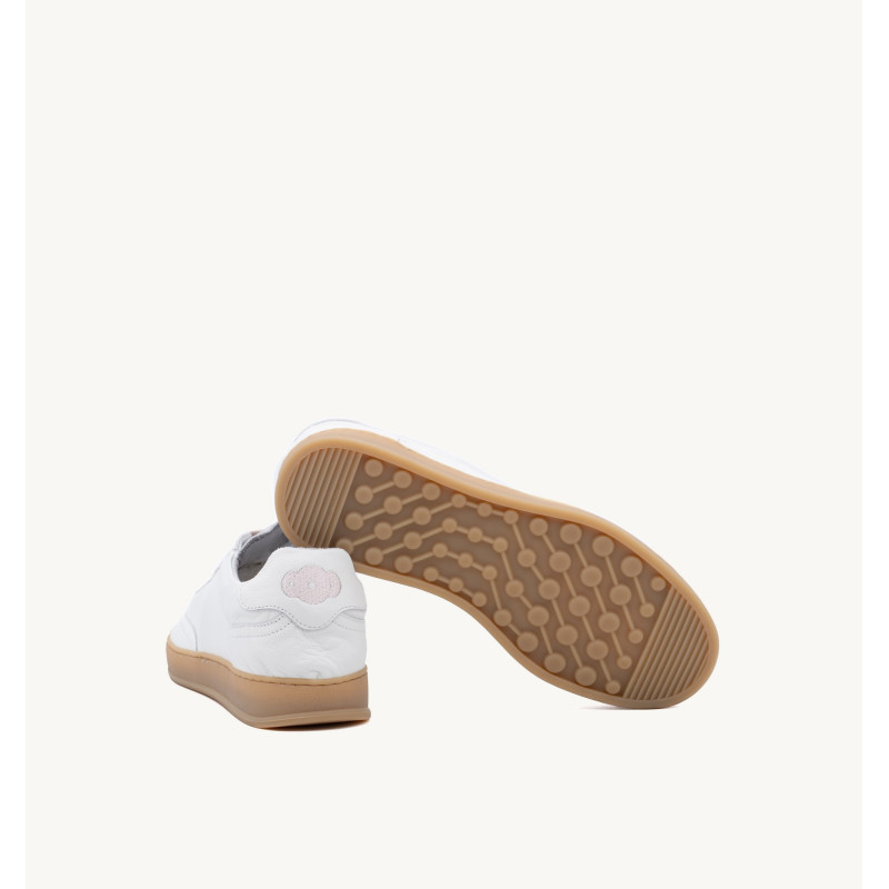 Soldini sneakers donna Akira Vieste in pelle bianco peonia 80000VSL2