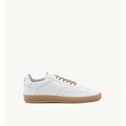 Soldini sneakers uomo Akira Vieste in pelle bianco taffy 80000VSL2