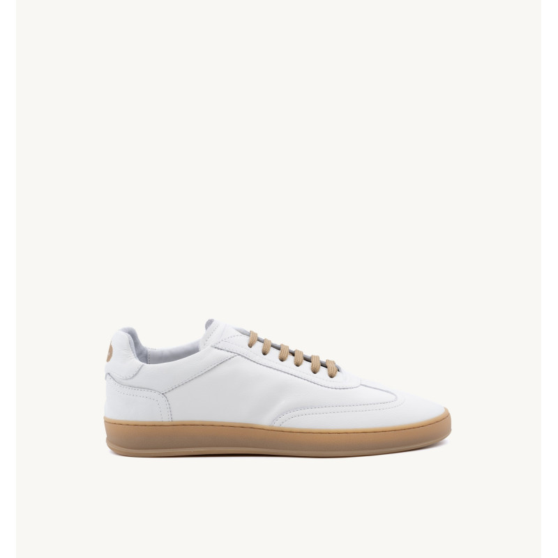 Soldini sneakers uomo Akira Vieste in pelle bianco taffy 80000VSL2