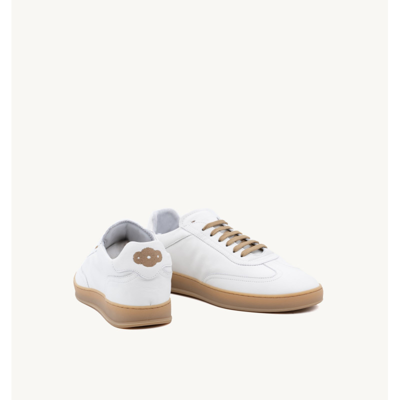 Soldini sneakers uomo Akira Vieste in pelle bianco taffy 80000VSL2