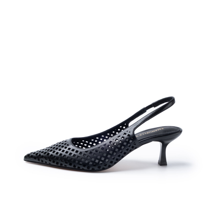 Emanuelle Vee slingback Divina laserato black 218 12