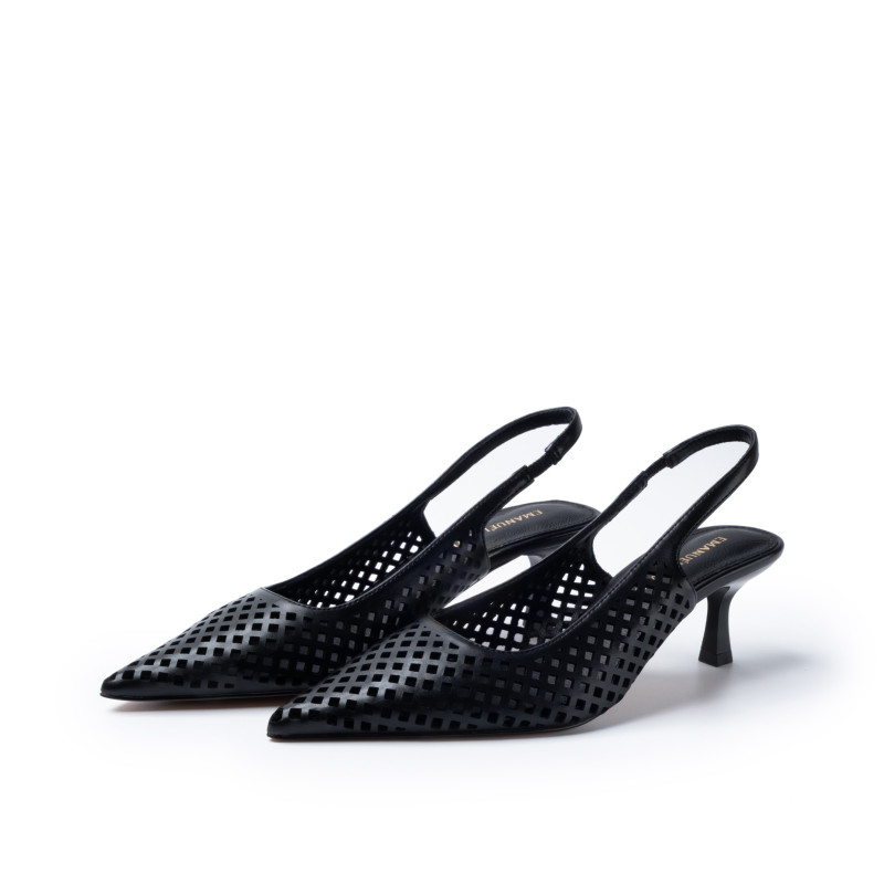 Emanuelle Vee slingback Divina laserato black 218 12