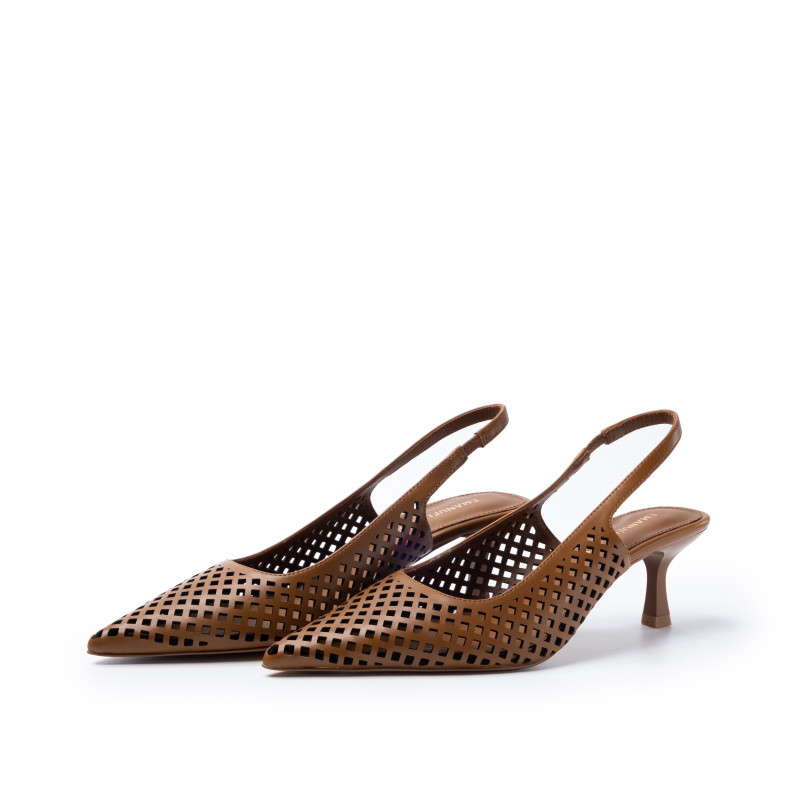 Emanuelle Vee slingback Divina laserato cuoio 218 12