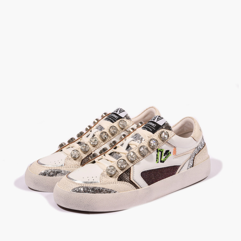 Emanuelle Vee sneakers donna Soledad ivory pweter 900 20