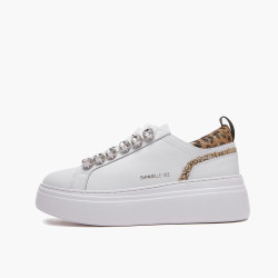 Emanuelle Vee sneakers donna Bice white animalier 901 13