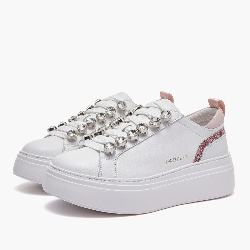 Emanuelle Vee sneakers donna Bice white pink 901 13