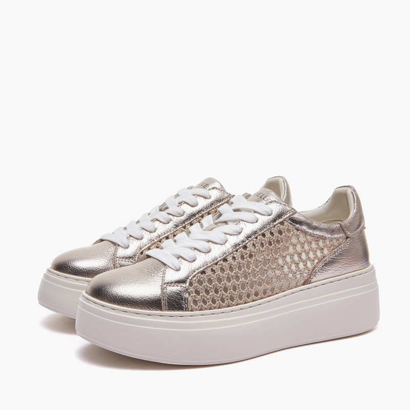 Emanuelle Vee sneakers donna Bice rafia gold 901 18