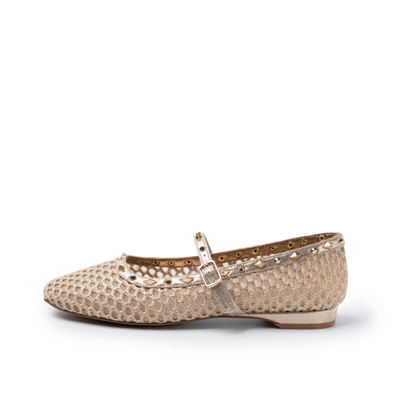 Emauelle Vee ballerina Glenda in rafia gold 219 10