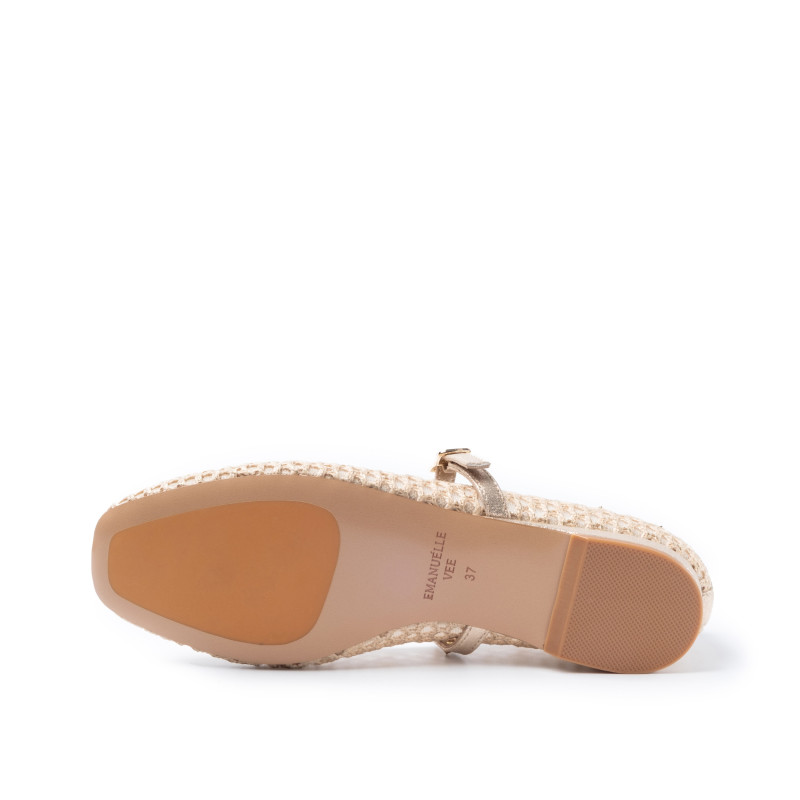 Emauelle Vee ballerina Glenda in rafia gold 219 10