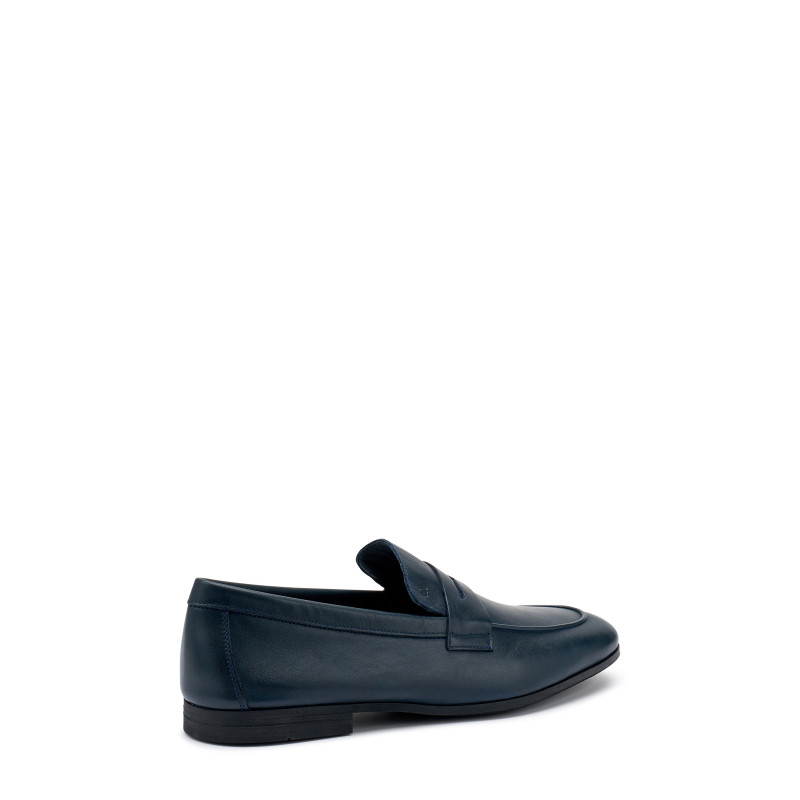 Frau mocassini uomo in pelle blu 34M5