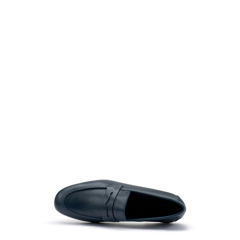 Frau mocassini uomo in pelle blu 34M5