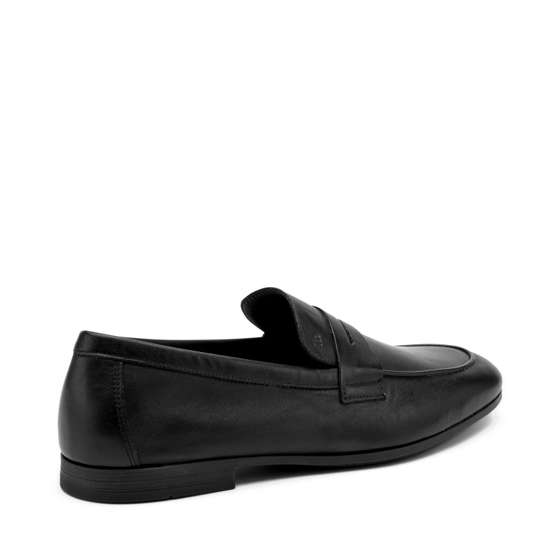 FRAU mocassini uomo in pelle nero 34M5