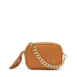 Frau borsa piccola in pelle con catena col. caramello B305