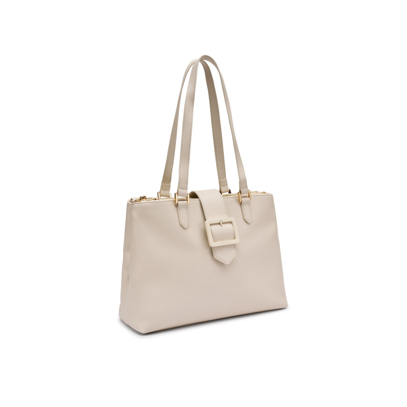 Frau bora tote in microfibra off white B976