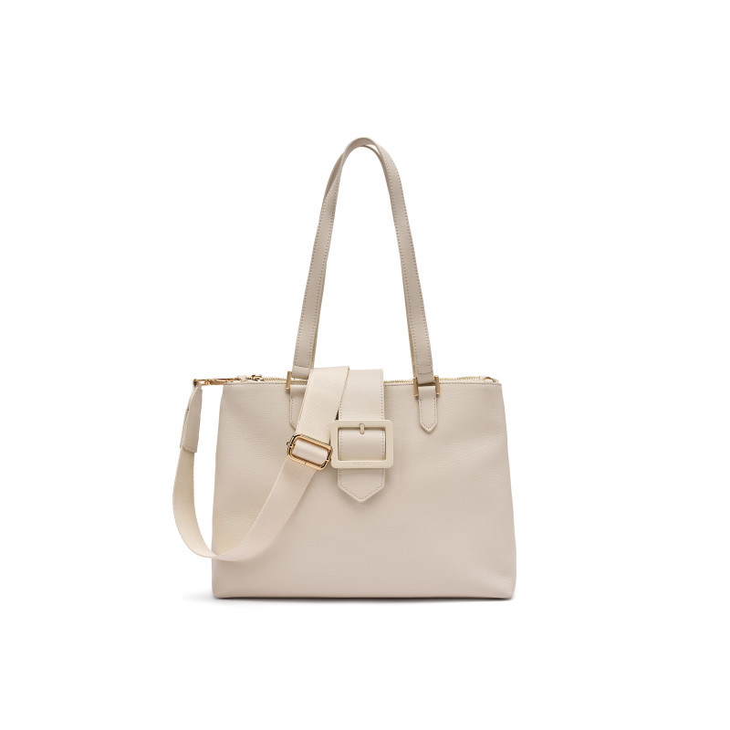 Frau bora tote in microfibra off white B976