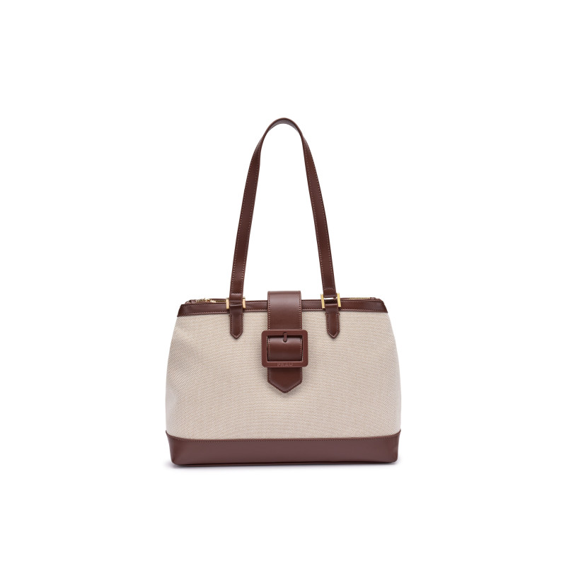 Frau borsa in canvas e microfibra ebony B986