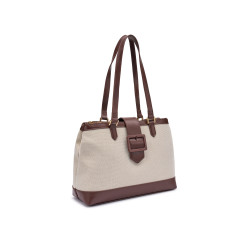 Frau borsa in canvas e microfibra ebony B986