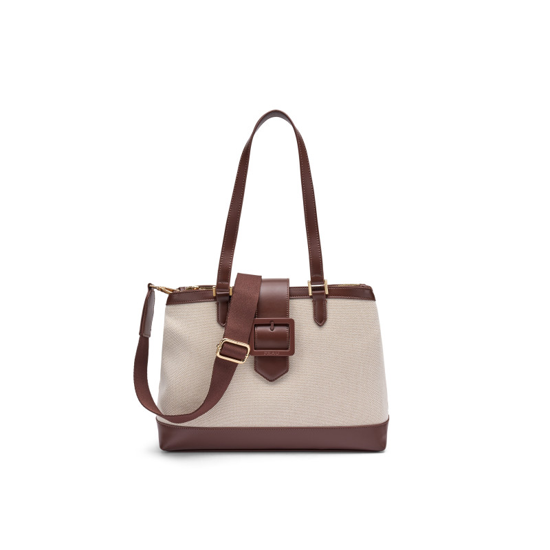 Frau borsa in canvas e microfibra ebony B986