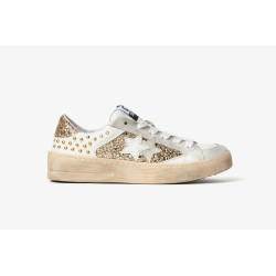 2Star sneakers donna Enjoy star bianco oro 2SD5079 074