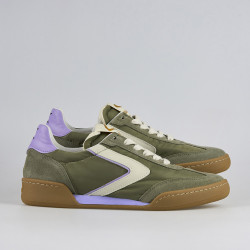 Valsport sneakers uomo Volley in nylon e suede army verde VVL3066M