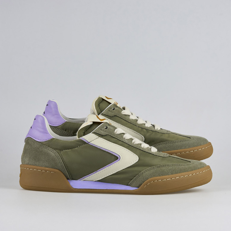Valsport sneakers uomo Volley in nylon e suede army verde VVL3066M