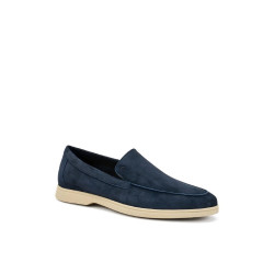 Frau mocassini uomo in camoscio blu 32B0