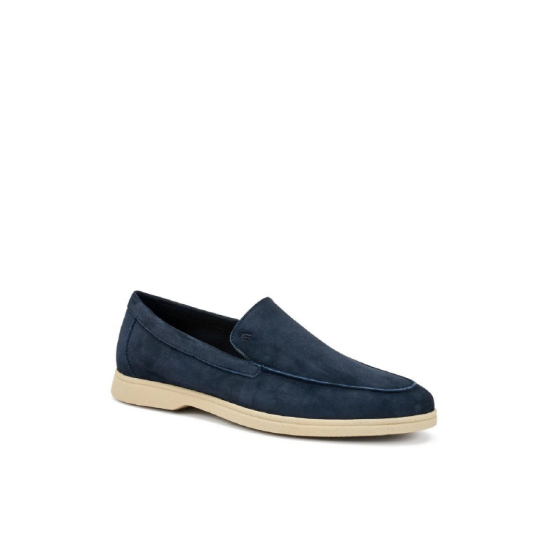 Frau mocassini uomo in camoscio blu 32B0