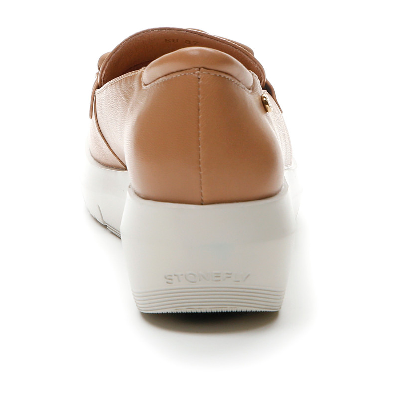 Stonefly mocassino Plume 13 cuoio con catena 217317