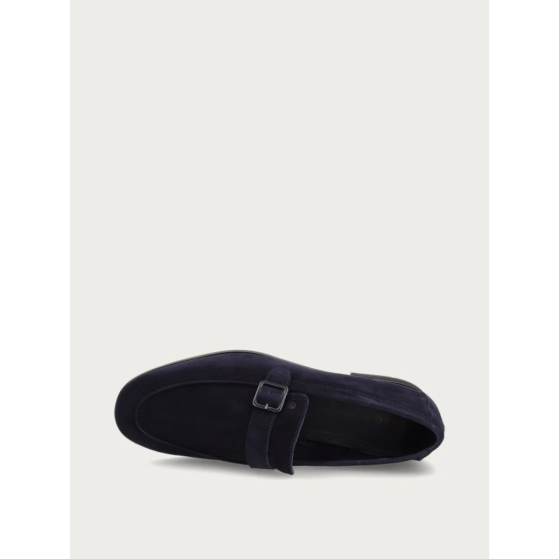 Frau mocassini uomo in pelle blu 34B7