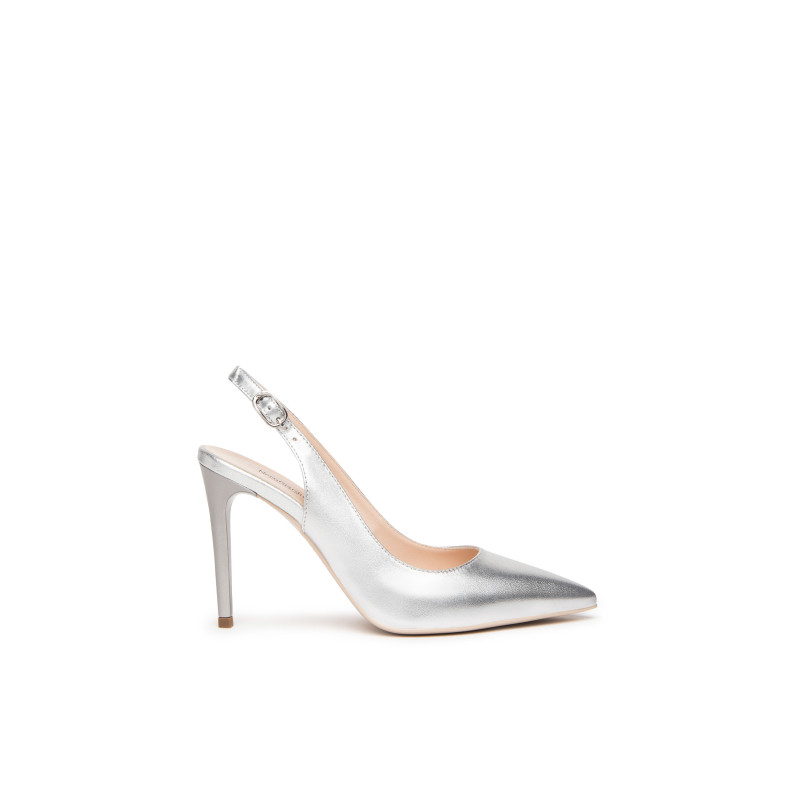 Nero Giardini slingback laminata argento E307041DE700