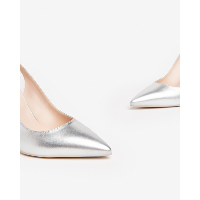 Nero Giardini slingback laminata argento E307041DE700