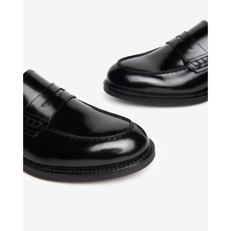 Nero Giardini mocassini uomo in pelle abrasivata nero E500600U100