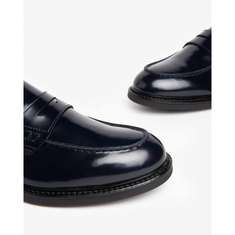 Nero Giardini mocassini uomo in pelle abrasivata blu E500600U200