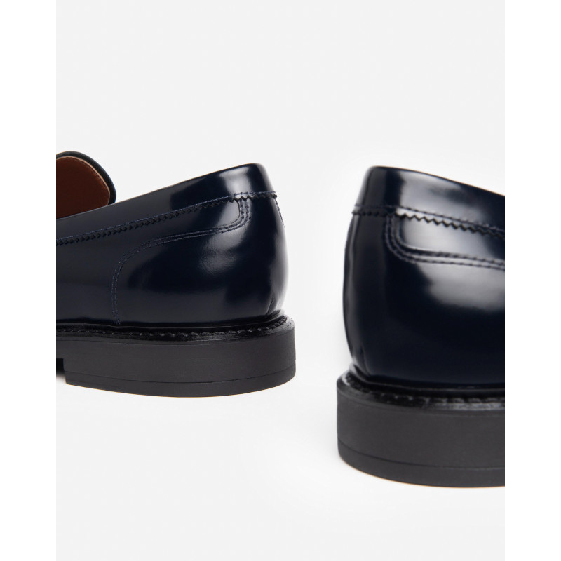 Nero Giardini mocassini uomo in pelle abrasivata blu E500600U200