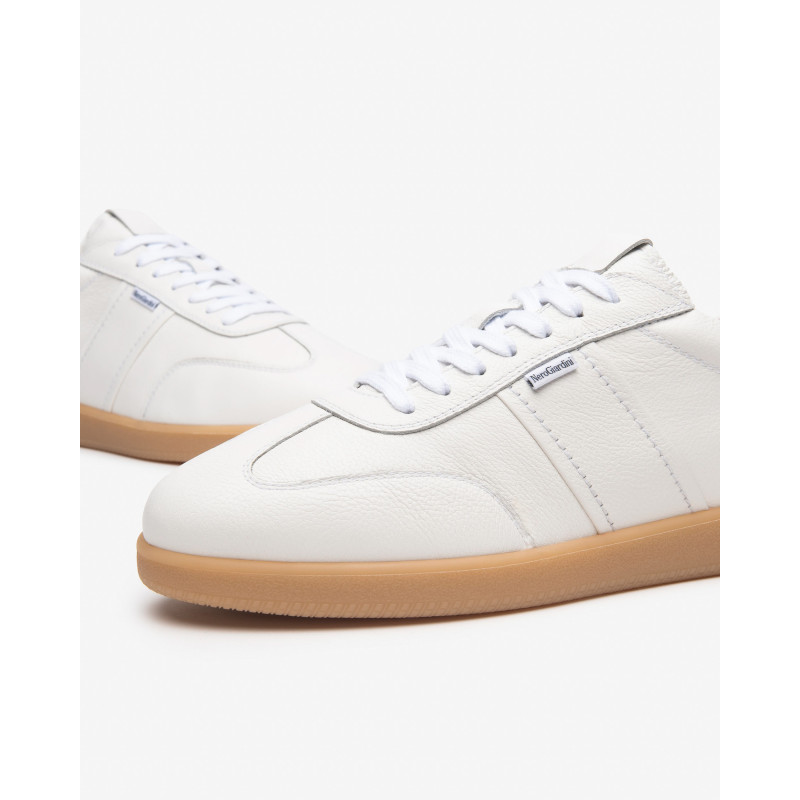 Nero Giardini sneakers uomo in pelle bianca E500686U707