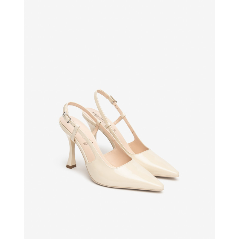 Nero Giardini slingback donna in vernice col. latte E612241DE711